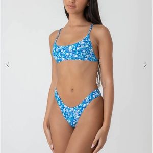 Bright Swimwear Bali Top in Aqua Floral